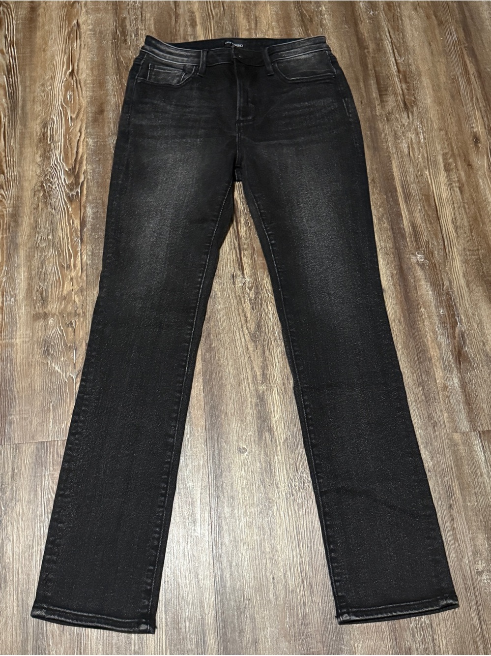 Driftwood Audrey Slim Straight Jeans Women's 27 High Rise in Black Denim